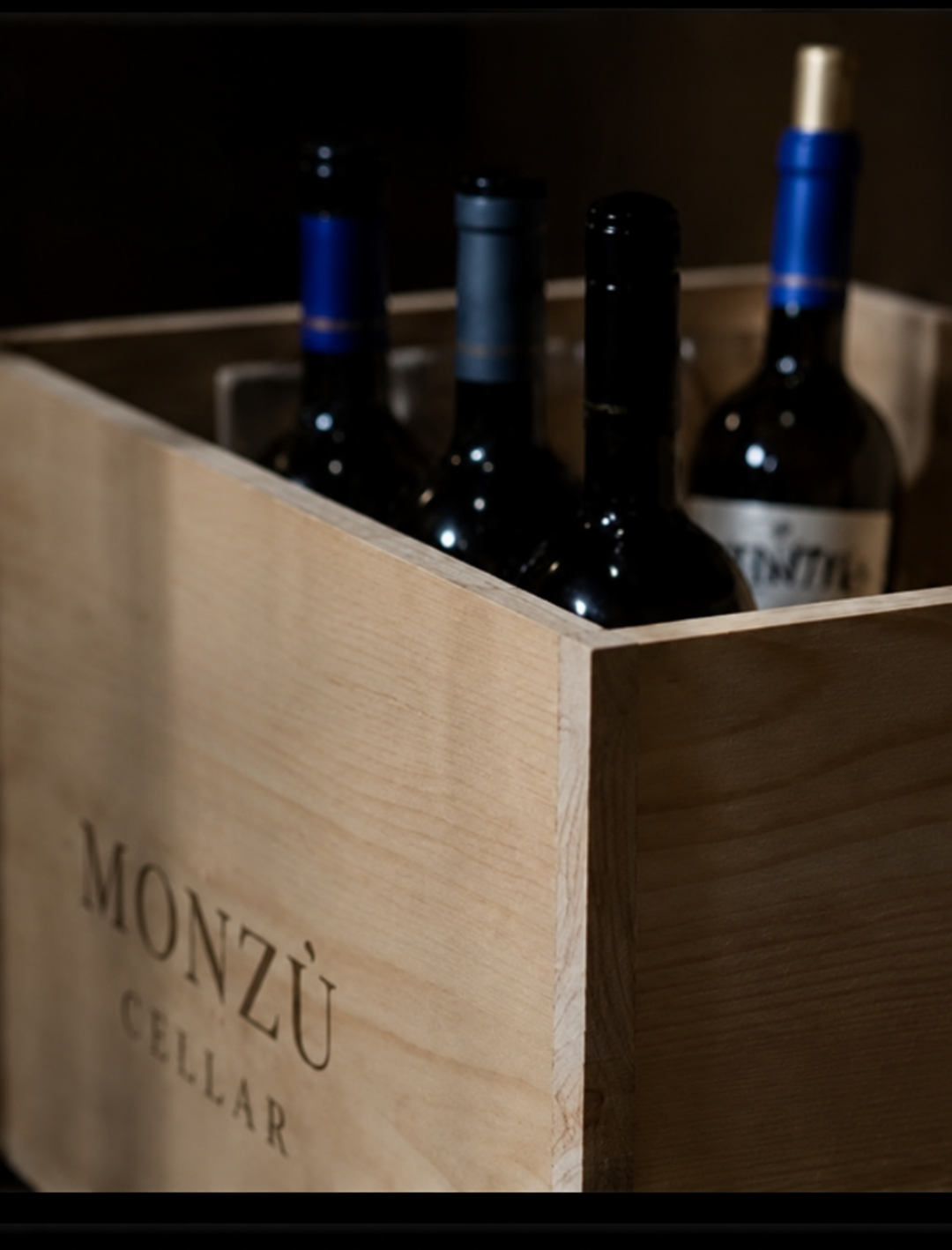 Monzù Cellar wooden wine case